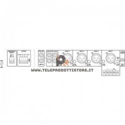 PA-900 Monacor Amplificatore audio PA con mixer 100V 120W PA900