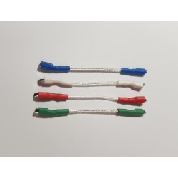 Kit cablaggio testina per giradischi 40 mm. argento cavi per shell