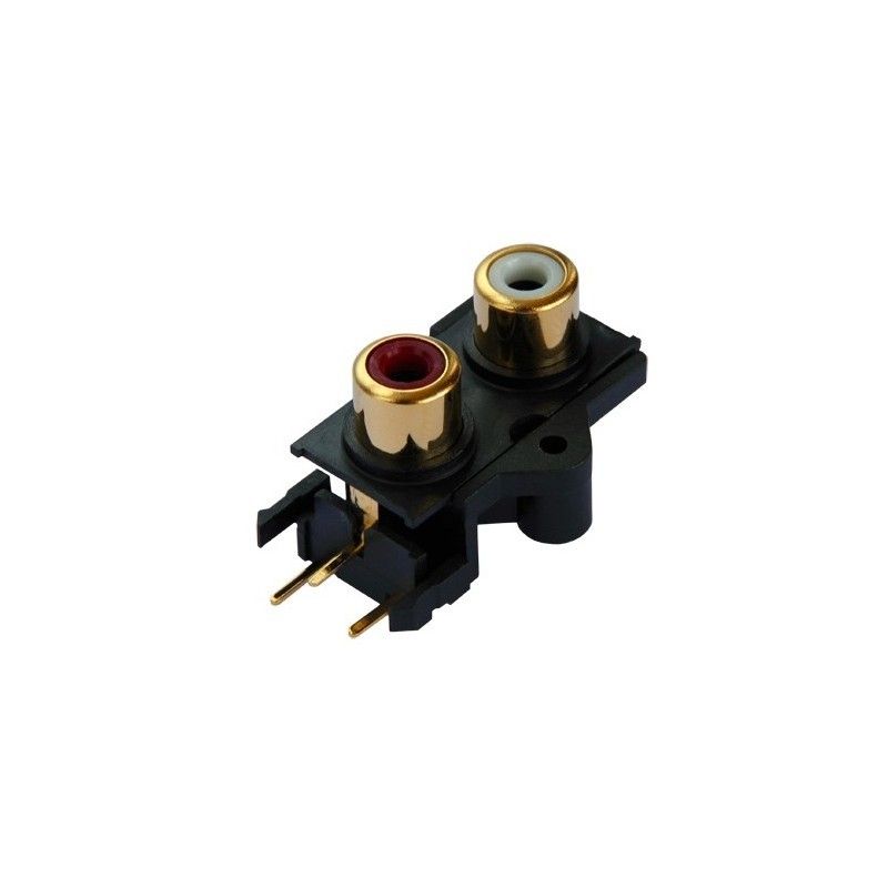 Connettore RCA da circuito stampato basetta PCB presa isolato dorato