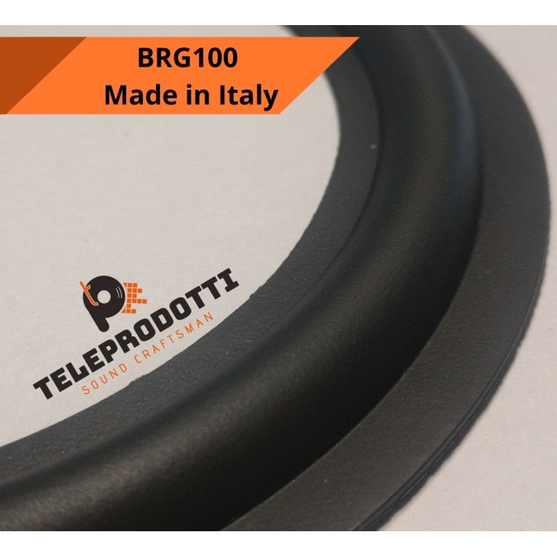 BRG100 Sospensione di ricambio per woofer midrange in gomma bordo 97 mm. 10 cm.