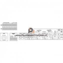 PA-1240 Monacor amplificatore mixer 5 zone 100V 240W mono PA fiolodiffusione