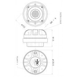 HF206 Faital PRO Driver tweeter Neodimio 2" 160W 8 Ohm Faitalpro