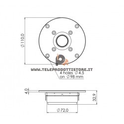 Z009215 Sica tweeter 140w 8 ohm LP 111.25/245 TW