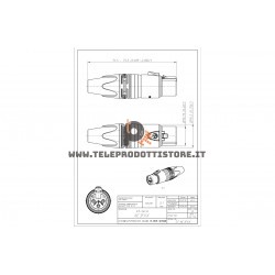 Neutrik NC3FXX Connettore spinotto spina xlr canon femmina 3 poli