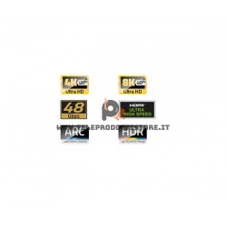 Cavo HDMI 8K 4K 1 metro Ultra high speed hdr arc e-arc 48 Gbps