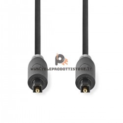 Cavo audio ottico TosLink professionale 1 m. fibra ottica audio