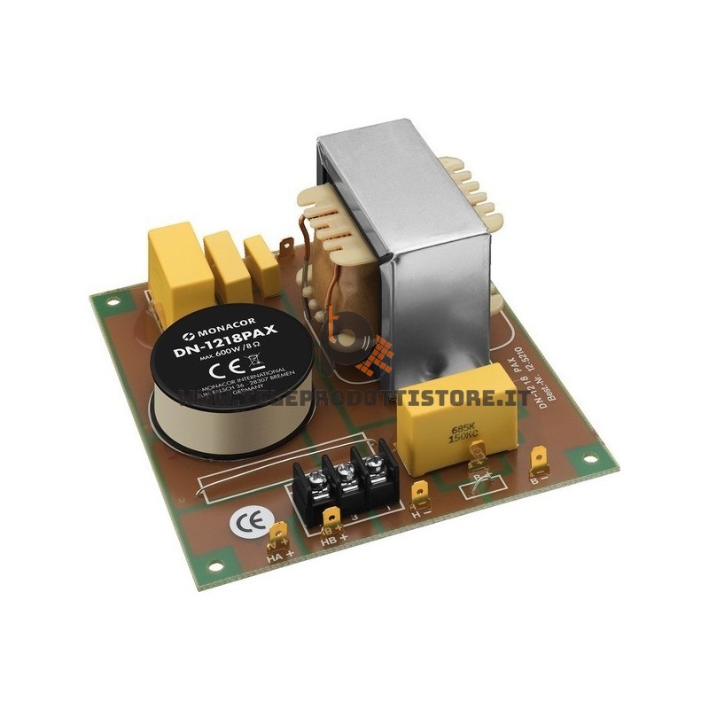 DN-1218PAX Monacor Filtro crossover 2 vie 2500 Hz 8 OHM 600W DN1218