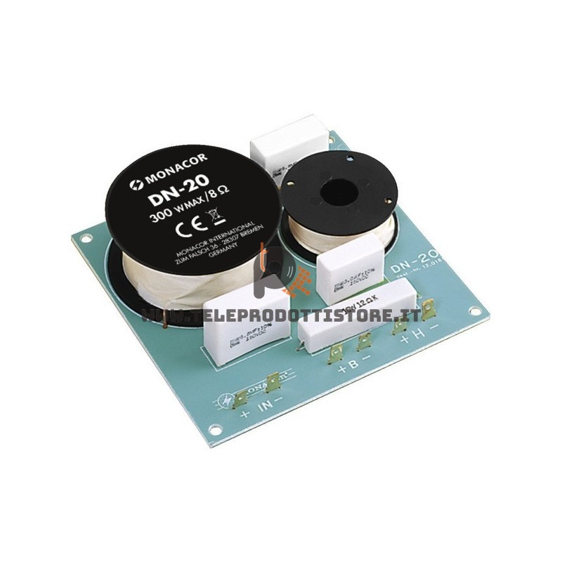 DN-20 Monacor Filtro crossover 2 vie 2000 Hz 8 OHM 300W DN20