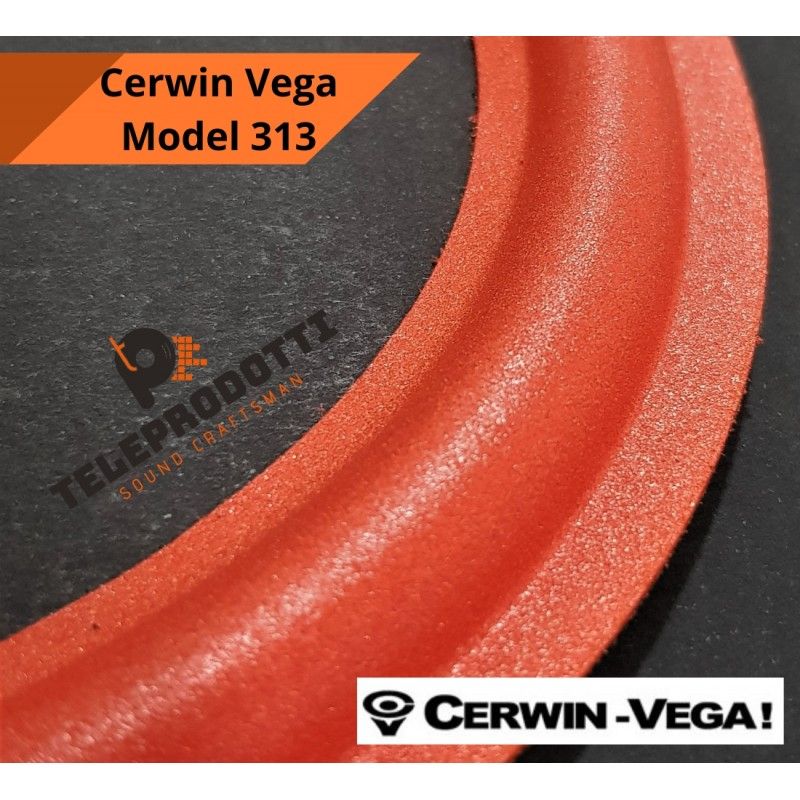 CERWIN VEGA Model 313 Sospensione di ricambio per woofer 12" in foam rosso bordo