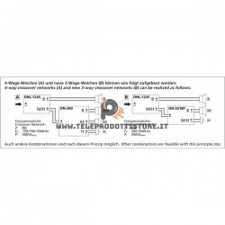 DN-2618P Monacor Filtro crossover 2 vie con protezione 3000 Hz 8 OHM 350W DN2618P