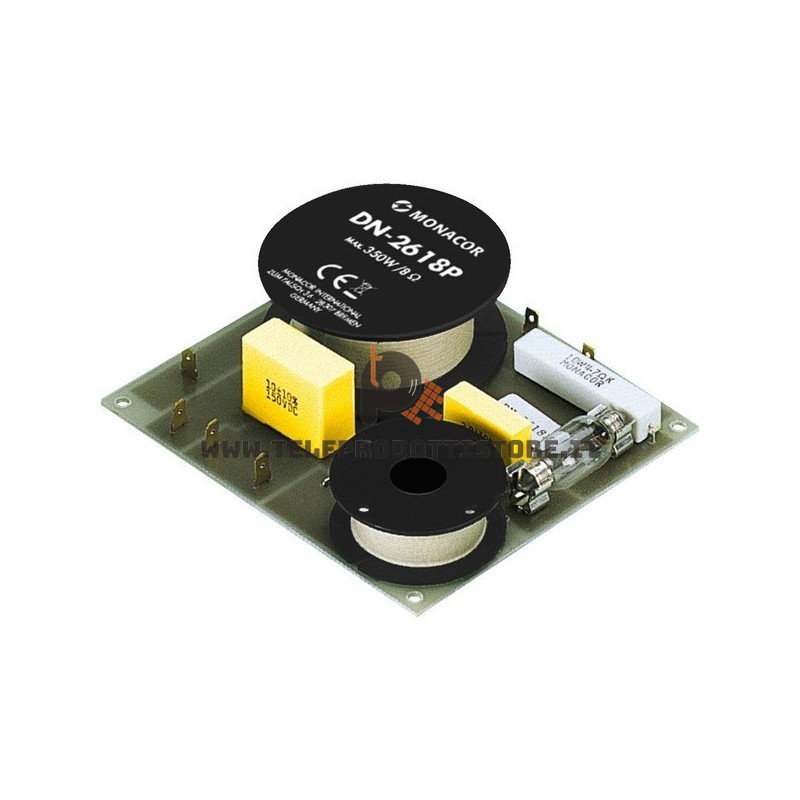 DN-2618P Monacor Filtro crossover 2 vie con protezione 3000 Hz 8 OHM 350W DN2618P