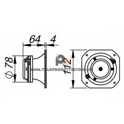 CT440 Ciare Tweeter a tromba SPL bullet 8 ohm 500w CT-440 CT 440