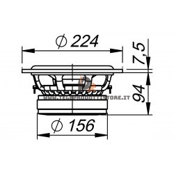 HSG200 Ciare sub woofer  8'' 224mm 2+2 ohm 800W subwoofer HSG200-22