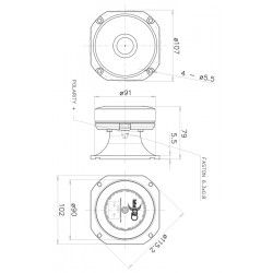 FaitalPro FD371 Tweeter a tromba supertweeter 70W 8 Ohm FD371-8