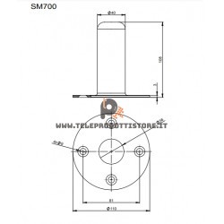 Adam Hall SM700 Supporto bicchiere tazza in acciaio per stativo casse 35 mm. diffusori incasso flangia