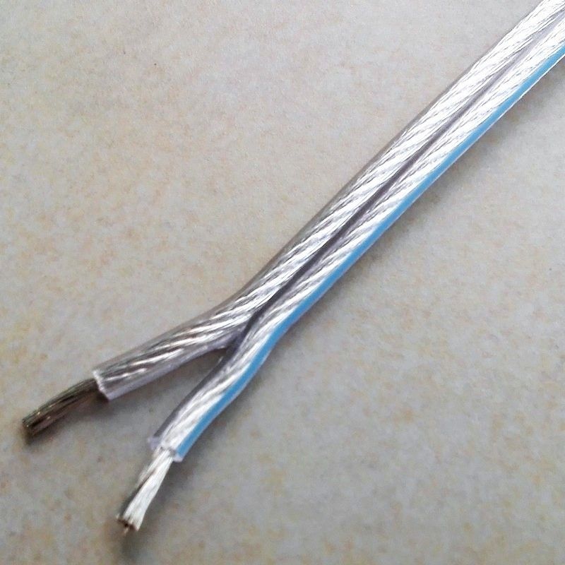 Cavo all'argento 2X2,5 mm bipolare piattina puro rame ofc ed argento diffusori hi-fi